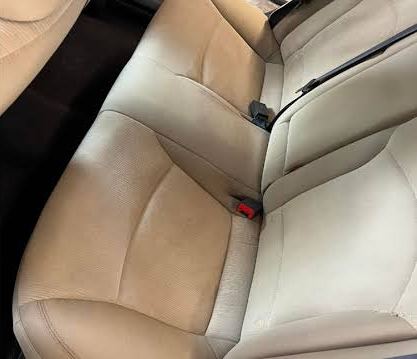 Rear seat cleaned and restored after blood contamination
