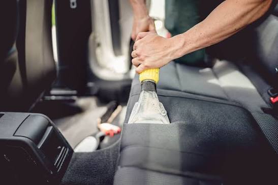 Deep extraction cleaning of contaminated rear seat